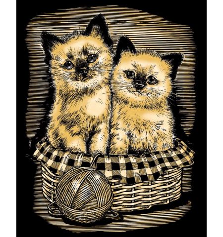 Sequin Art Artfoil SQ0602 Гравюра Золотые котята Sequin Art Artfoil SQ0602 Гравюра Золотые котята