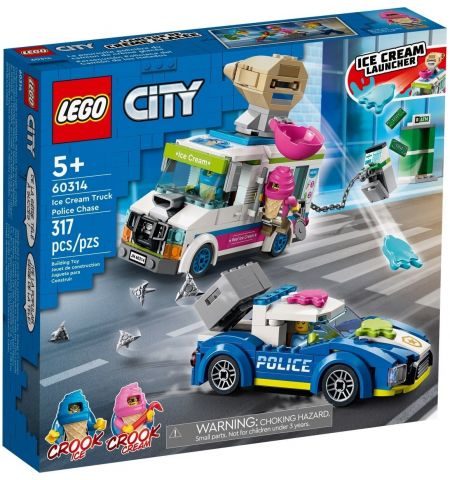 Lego City 60314 Конструктор Погоня полиции за грузовиком с мороженым