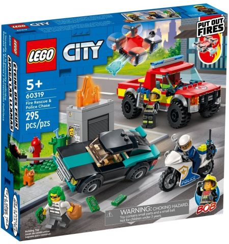 Lego City 60319 Конструктор Пожарная бригада и полицейская погоня
