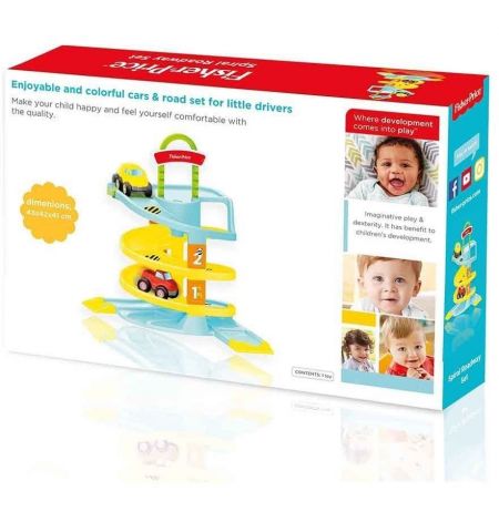 Fisher Price 1826 Автотрек Спиральная дорога с 2 машинками Fisher Price 1826 Автотрек Спиральная дорога с 2 машинками
