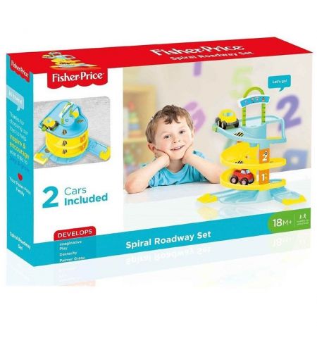 Fisher Price 1826 Автотрек Спиральная дорога с 2 машинками Fisher Price 1826 Автотрек Спиральная дорога с 2 машинками