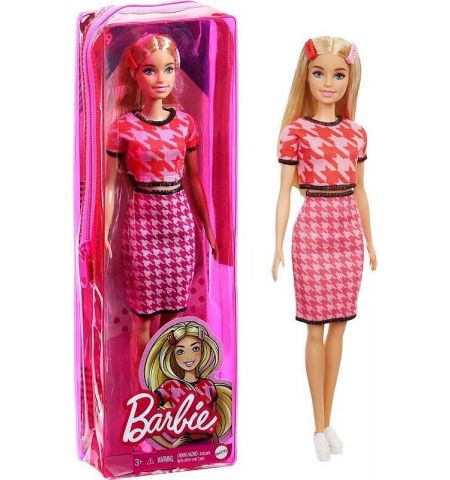 Mattel Barbie GRB59 Кукла Модница в розовом костюме