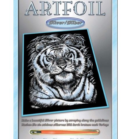 Sequin Art Artfoil SQ1017 Гравюра Серебряный белый тигр