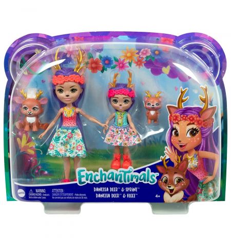 Enchantimals HCF80 Набор игровой Сестрички с питомцами Данесса и Данетта Оленни Enchantimals HCF80 Набор игровой Сестрички с питомцами Данесса и Данетта Оленни