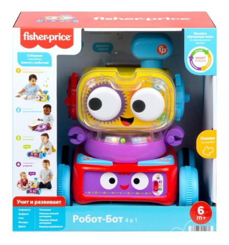 Fisher Price HCK37 Игрушка обучающая Робот-Бот 4 в 1 Fisher Price HCK37 Игрушка обучающая Робот-Бот 4 в 1