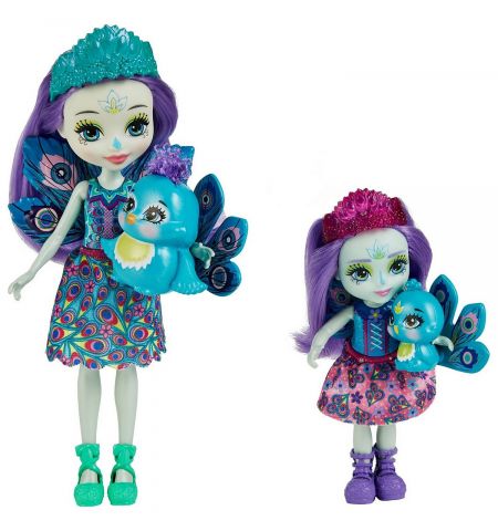Enchantimals HCF83 Набор игровой Сестрички с питомцами Пэттер и Пьера Павлина
