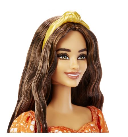Barbie HBV16 Кукла Модница в оранжевом цветочном платье, 29 см Barbie HBV16 Кукла Модница в оранжевом цветочном платье, 29 см