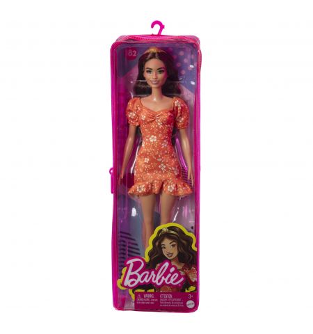 Barbie HBV16 Кукла Модница в оранжевом цветочном платье, 29 см Barbie HBV16 Кукла Модница в оранжевом цветочном платье, 29 см