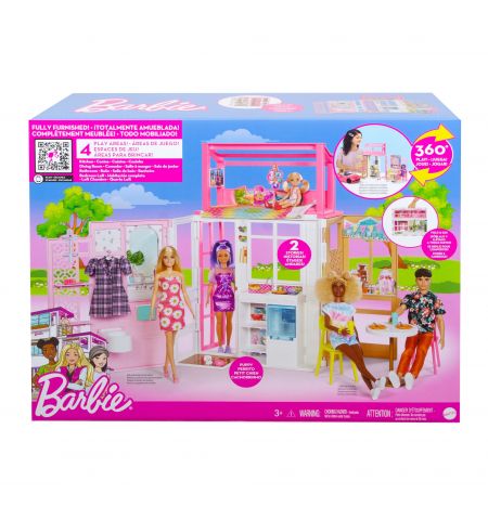 Barbie HCD47 Кукольный домик с мебелью и аксессуарами Barbie HCD47 Кукольный домик с мебелью и аксессуарами