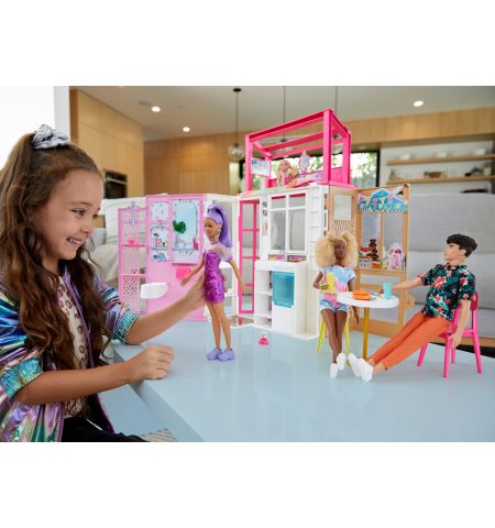 Barbie HCD47 Кукольный домик с мебелью и аксессуарами Barbie HCD47 Кукольный домик с мебелью и аксессуарами