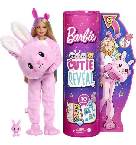 Barbie HHG19 Кукла Cutie Reveal Зайчик, 30 см