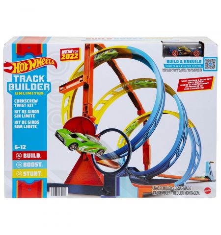 Hot Wheels HDX79 Трек Track Builder Unlimited Corkscrew Twist Kit