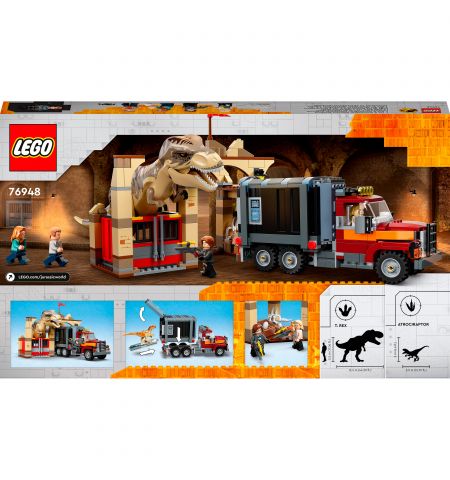 Lego Jurassic World 76948 Конструктор Побег атроцираптора и тираннозавра