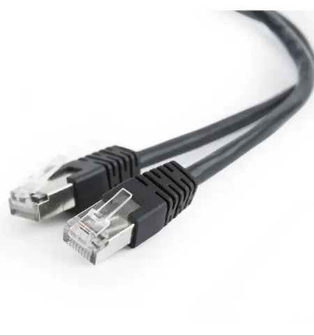 Patch cord Cablexpert PP22-1M/BK, Cat5e FTP, 1m, Negru