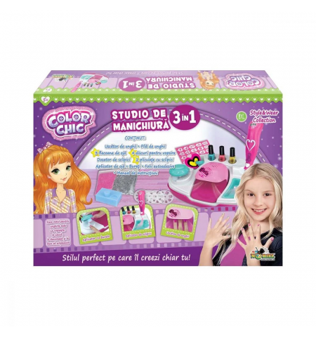 Noriel Color Chic INT1691 Игровой набор Studio de manichiura 3 in 1 Noriel Color Chic INT1691 Игровой набор Studio de manichiura 3 in 1
