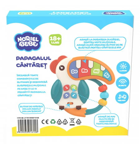 Noriel Bebe INT6108 Развивающая погремушка Papagalul Cantaret Noriel Bebe INT6108 Развивающая погремушка Papagalul Cantaret
