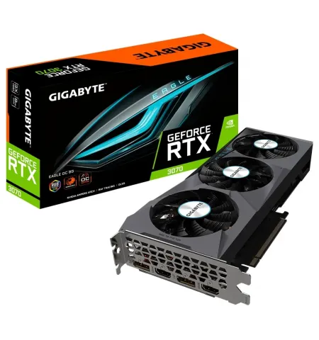 Видеокарта Gigabyte GV-N3070EAGLE OC-8GD,  8GB 256-bit GDDR6X