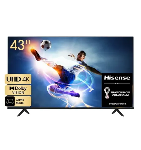 43" LED SMART TV Hisense 43A6BG, 3840x2160 4K UHD, VIDAA U OS, Negru
