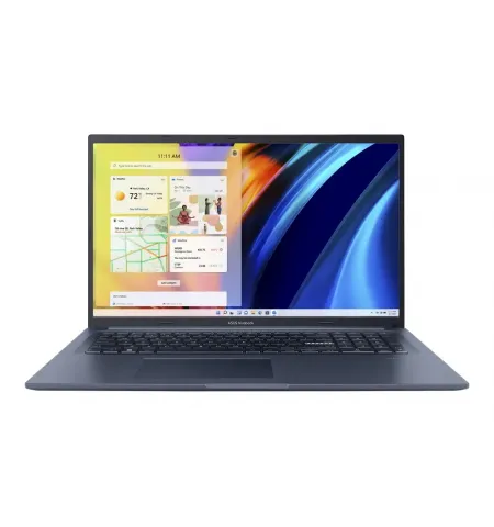 Laptop 17,3" ASUS Vivobook 17 X1702ZA, Quiet Blue, Intel Core i5-1240P, 16GB/1024GB, Fara SO
