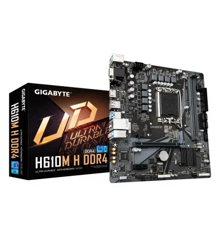 Материнская плата Gigabyte H610M H DDR4, LGA1700, Intel H610, Micro-ATX