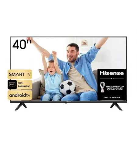 40" LED SMART TV Hisense 40A4HA, 1920x1080 FHD, Android TV, Negru