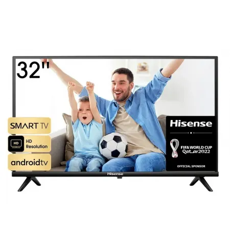 32" LED SMART TV Hisense 32A4HA, 1366x768 HD, Android TV, Negru