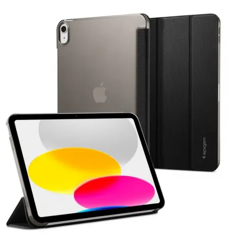 Husa pentru tableta Spigen iPad, Liquid Air, 10,9", TPU, PU, Negru