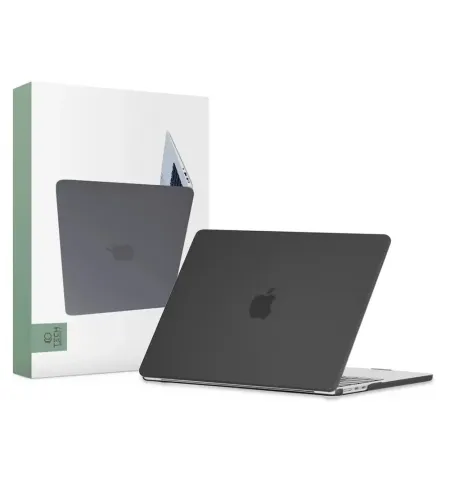 Husa pentru laptop Tech Protect Smartshell Macbook Air 13 (2022), 13.6", Policarbonat, Negru mat
