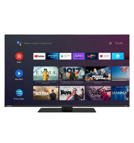 50" QLED SMART Телевизор Toshiba 50QA7D63DG, 3840 x 2160 4K, Android TV, Чёрный