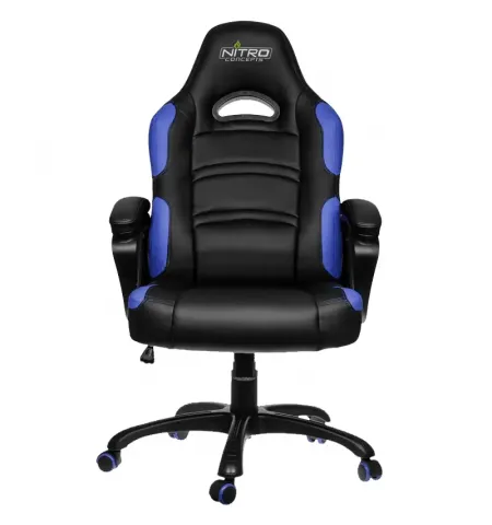 Игровое кресло Gamemax GCR07, Искусственная кожа, Черный/Синий