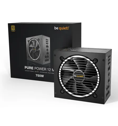 Блок питания для компьютеров be quiet! PURE POWER 12 M, 750Вт, ATX, Полностью модульный