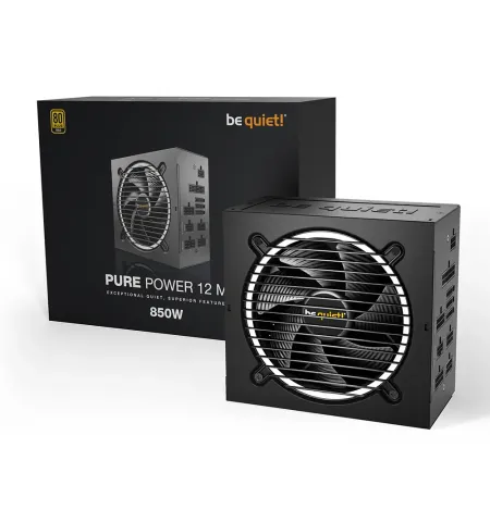 Блок питания для компьютеров be quiet! PURE POWER 12 M, 850Вт, ATX, Полностью модульный