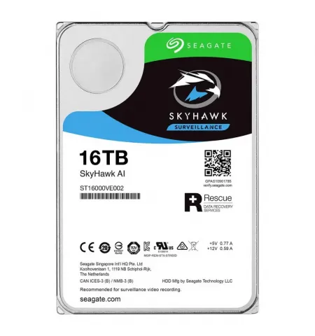 Жесткий диск Seagate SkyHawk AI, 3.5", 16 ТБ