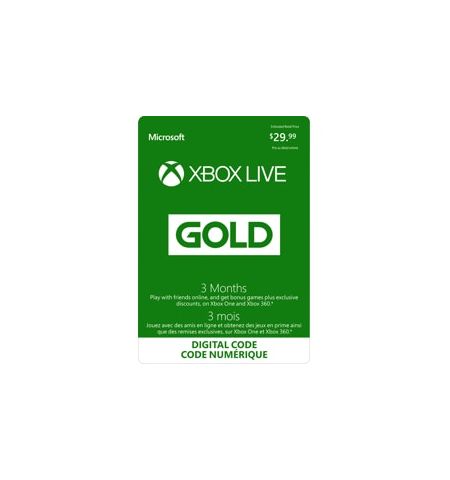 Live gold 3 months Xbox 360/One