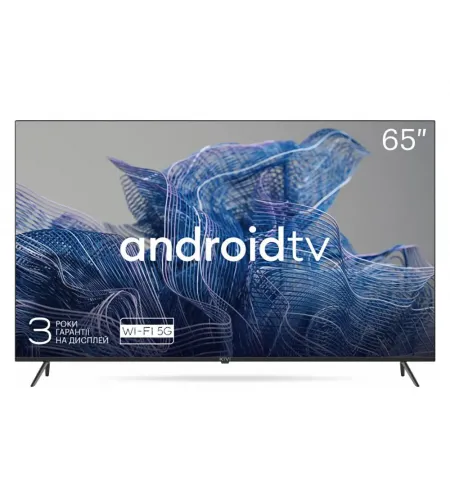 65" LED SMART TV KIVI 65U740NB, 3840x2160 4K UHD, Android TV, Negru