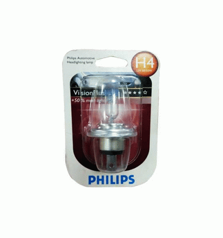 Галогенная лампа PHILIPS 12342VPB1 H4 12V 60/55W P43T VISIONPLUS