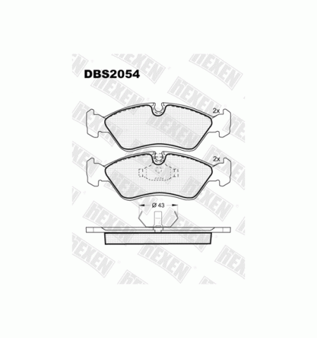 Тормозные колодки DBS2054 (SP 122) (T1082) (DBS 2016) * Opel Astra F,Kadett E,Omega A,Vectra A пер.