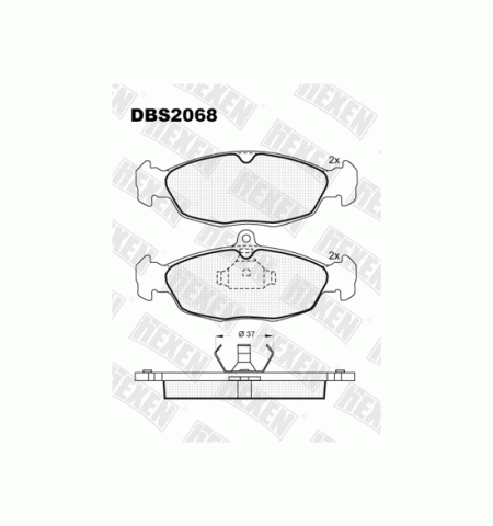 Тормозные колодки DBS2068 (SP 252) (T1045)* Opel Astra F,Corsa,Vectra A пер.