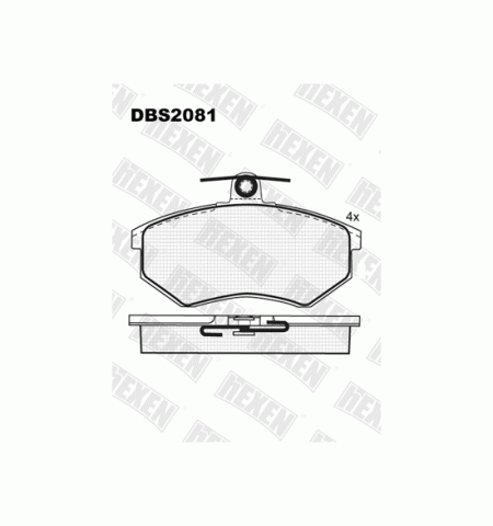 Тормозные колодки DBS2081 (SP 175) (T5051) * VW Caddy,Golf III,Passat III пер. диск с вентиляцией
