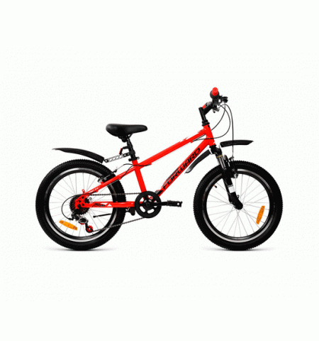 Велосипед подростковый FORWARD UNIT 20 2.2 (20" 6 ск. Рост 10.5") 2020-2021, красный/черный