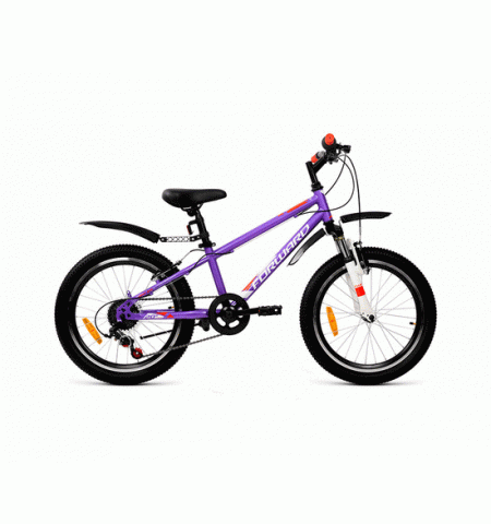 Велосипед подростковый FORWARD UNIT 20 2.2 (20" 6 ск. Рост 10.5") 2020-2021, фиолетовый/белый