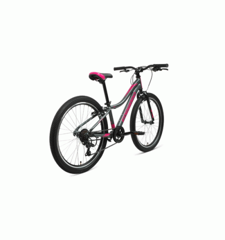 Городской велосипед FORWARD JADE 24 1.0 (24" 7 ск. Рост 12") 2020-2021, серый/розовый