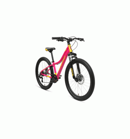 Городской велосипед FORWARD JADE 24 2.0 disc (24" 7 ск. Рост 12") 2020-2021, розовый/золотой