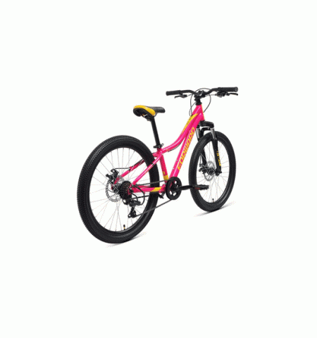 Городской велосипед FORWARD JADE 24 2.0 disc (24" 7 ск. Рост 12") 2020-2021, розовый/золотой