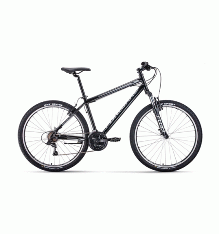 Горный велосипед FORWARD SPORTING 27,5 1.2 (27,5" 21 ск. Рост 19") 2020-2021, черный/серебристый