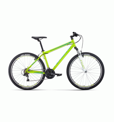 Горный велосипед FORWARD SPORTING 27,5 1.2 (27,5" 21 ск. Рост 19") 2020-2021, зеленый/бирюзовый