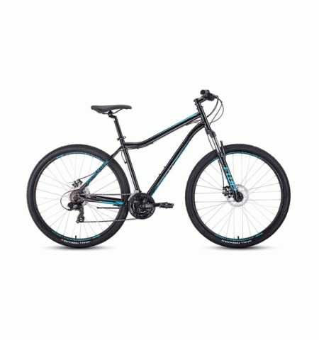 Горный велосипед FORWARD SPORTING 29 2.2 disc (29" 8 ск. Рост 17") 2020-2021, черный/бирюзовый