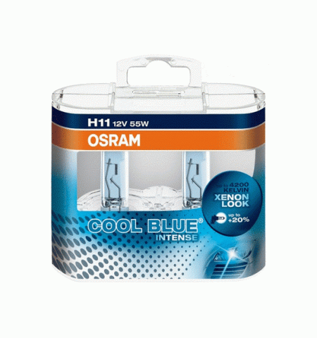 Автолампа OSRAM H11 Cool Blue Intense 4200K 12V 55W PGJ19-2 (64211CBI BOX)