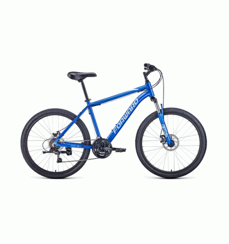 Горный велосипед FORWARD HARDI 26 2.0 disc (26" 21 ск. Рост 17") 2020-2021, синий/бежевый