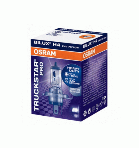 Автолампа OSRAM H4 TRUCKSTAR PRO 24V 75/70W P43t (64196TSP)
